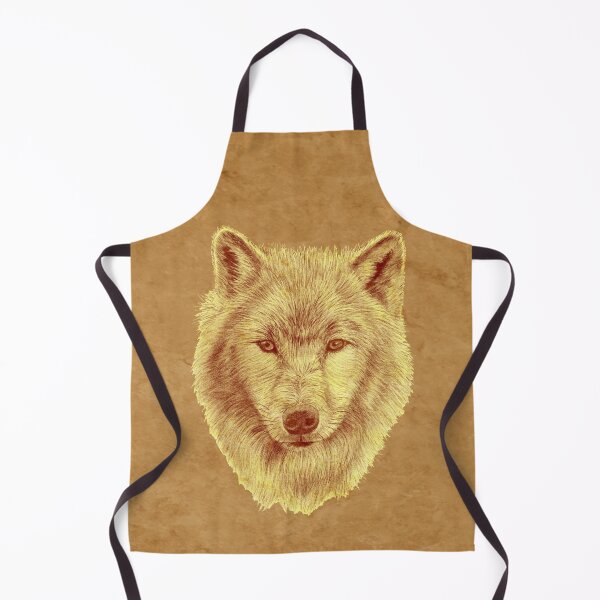 Item preview, Wolf portrait - brown marbled version designed and sold by SylvieG18.