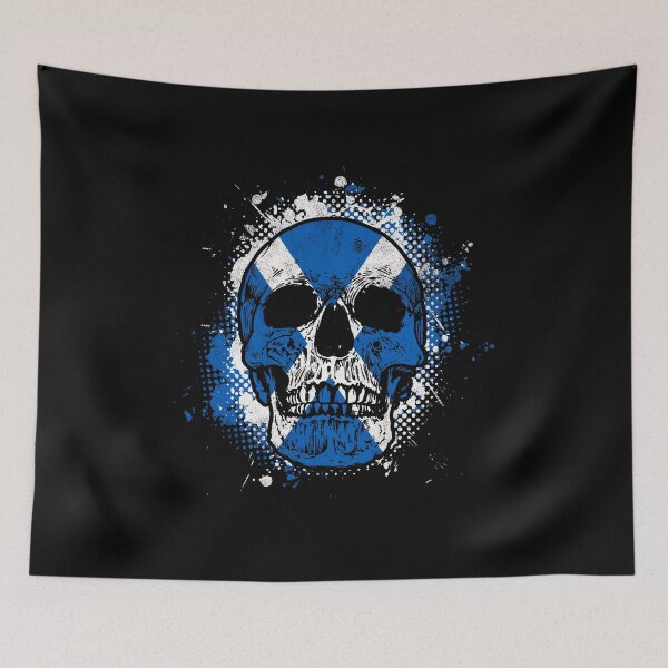 Item preview, Scottish flag skull designed and sold by Mila1946.