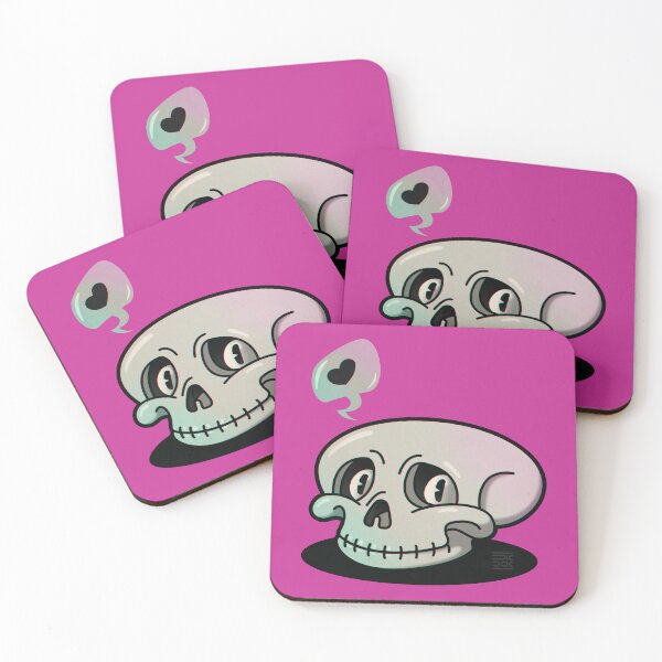 Item preview, Skull of love. And even death won't separate us | Pink background designed and sold by DicDoc.