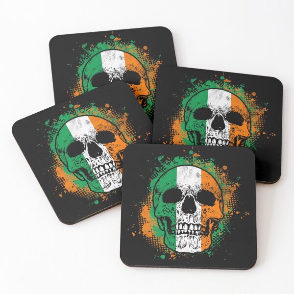 Item preview, Skull with Irish flag designed and sold by Mila1946.