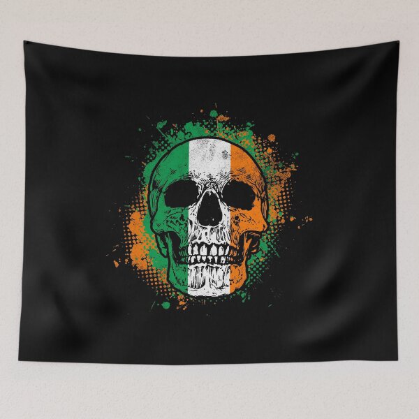 Item preview, Skull with Irish flag designed and sold by Mila1946.