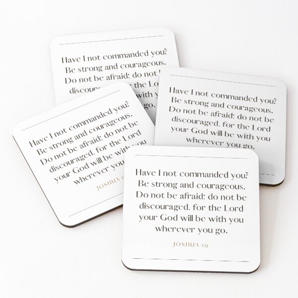 Item preview, Joshua 1 9 Minimalist Square Bible Verse 1 9 designed and sold by GSquaredDesigns.