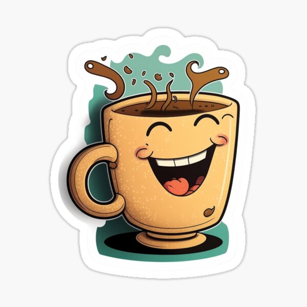 happy mug Sticker