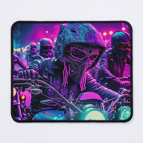 Item preview, group of bikers speeding synthwave designed and sold by artyficial-.
