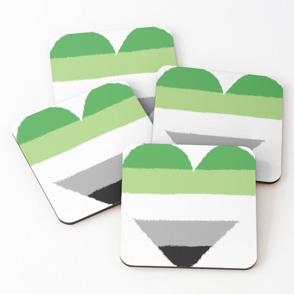 Item preview, heart with aromantic flag design no. 1 designed and sold by lena-makes-art.