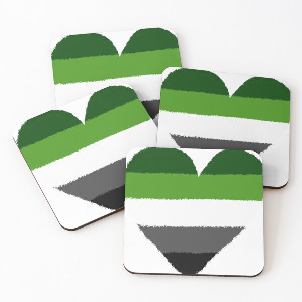 Item preview, heart with aromantic flag design no. 2 designed and sold by lena-makes-art.