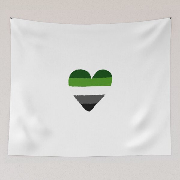 Item preview, heart with aromantic flag design no. 2 designed and sold by lena-makes-art.