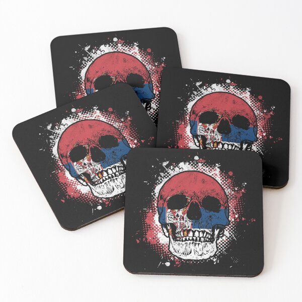 Item preview, Skull with Serbian flag designed and sold by Mila1946.