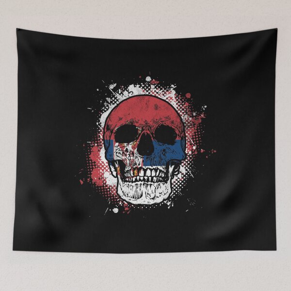 Item preview, Skull with Serbian flag designed and sold by Mila1946.