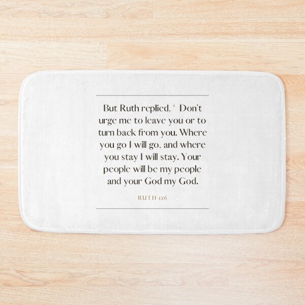 Item preview, Ruth 1 16 Minimalist Square Bible Verse 1v16 designed and sold by GSquaredDesigns.