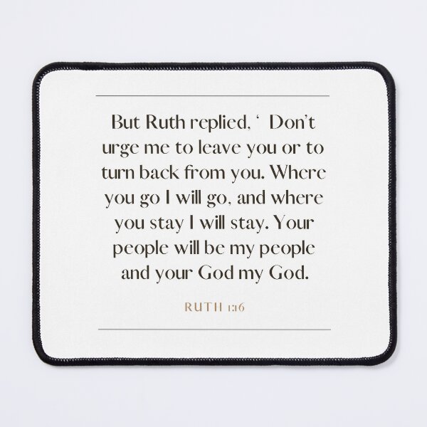 Item preview, Ruth 1 16 Minimalist Square Bible Verse 1v16 designed and sold by GSquaredDesigns.