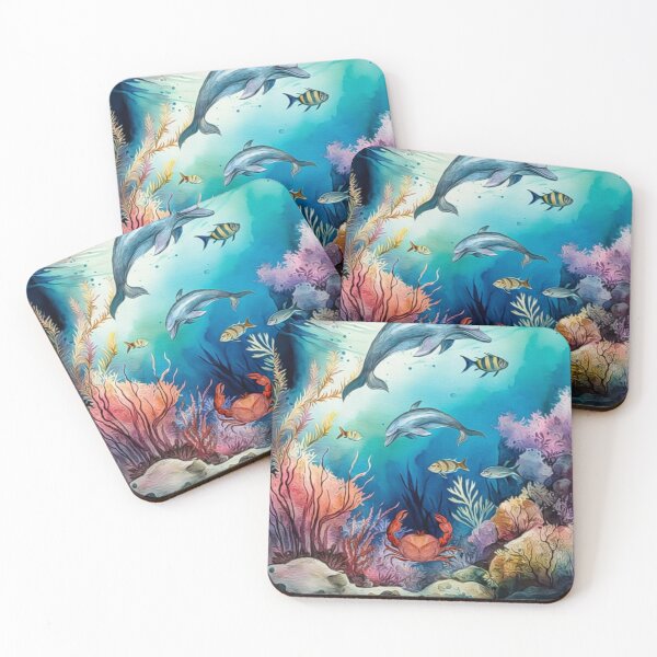 Item preview, Dolphins Underwater Scene designed and sold by HappyLifeCreate.