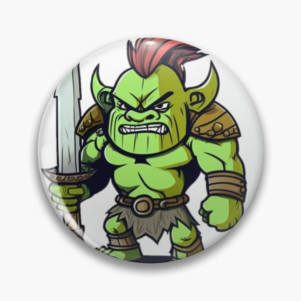 Item preview, Green cartoon warrior Orc sticker designed and sold by Glenn Slingsby.