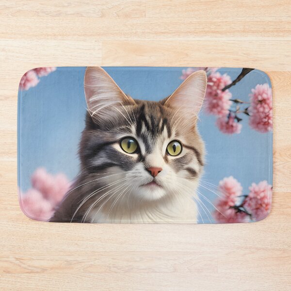 Item preview, Cat in a cherry blossom tree - Modern digital art designed and sold by Ai-michiart.