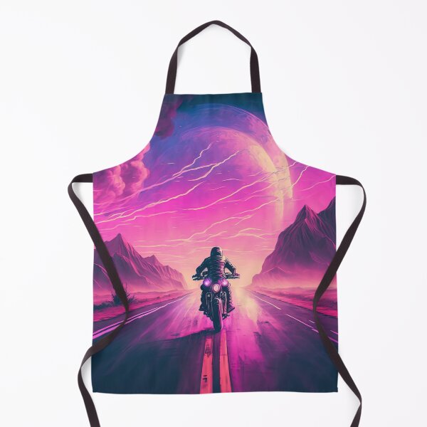 Item preview, lone biker on a desert road synthwave designed and sold by artyficial-.