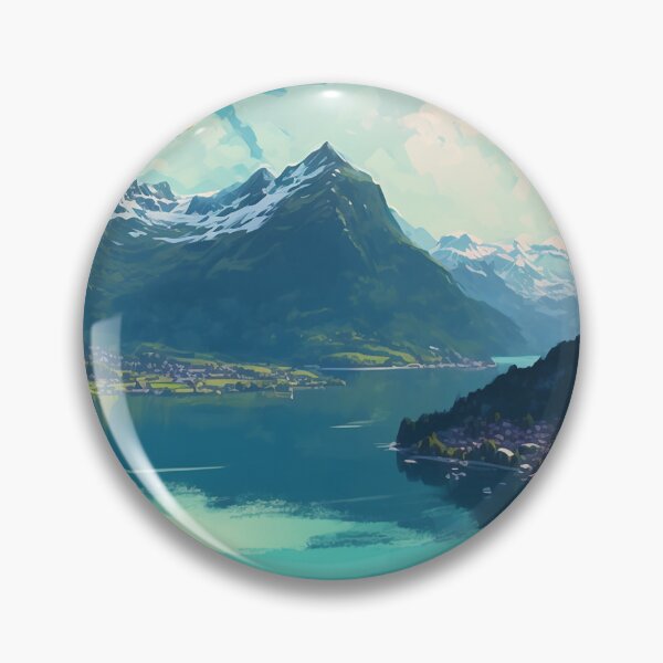 Item preview, Alpine Serenity: A Swiss Town by the Lake designed and sold by DiShepherd.