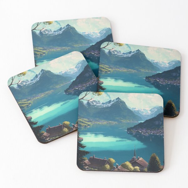 Item preview, Alpine Serenity: A Swiss Town by the Lake designed and sold by DiShepherd.