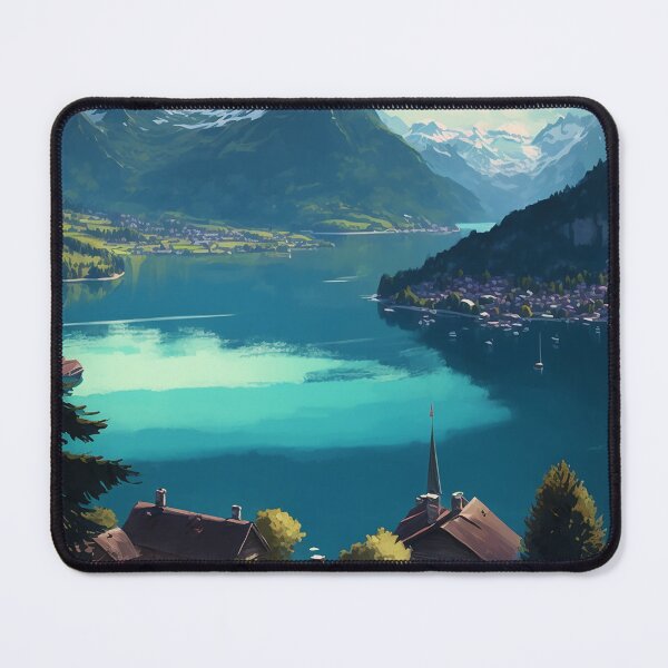 Item preview, Alpine Serenity: A Swiss Town by the Lake designed and sold by DiShepherd.