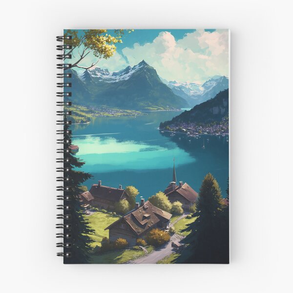 Item preview, Alpine Serenity: A Swiss Town by the Lake designed and sold by DiShepherd.