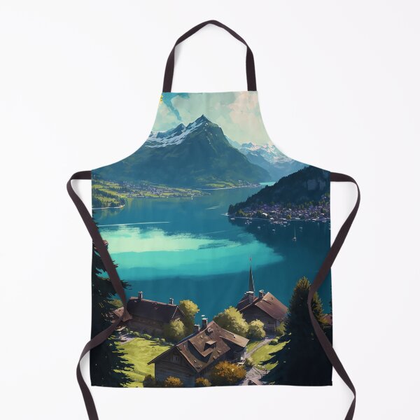 Item preview, Alpine Serenity: A Swiss Town by the Lake designed and sold by DiShepherd.