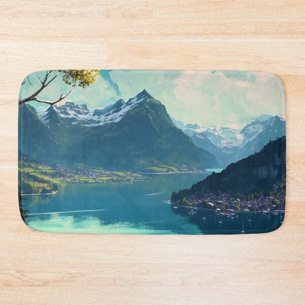 Item preview, Alpine Serenity: A Swiss Town by the Lake designed and sold by DiShepherd.