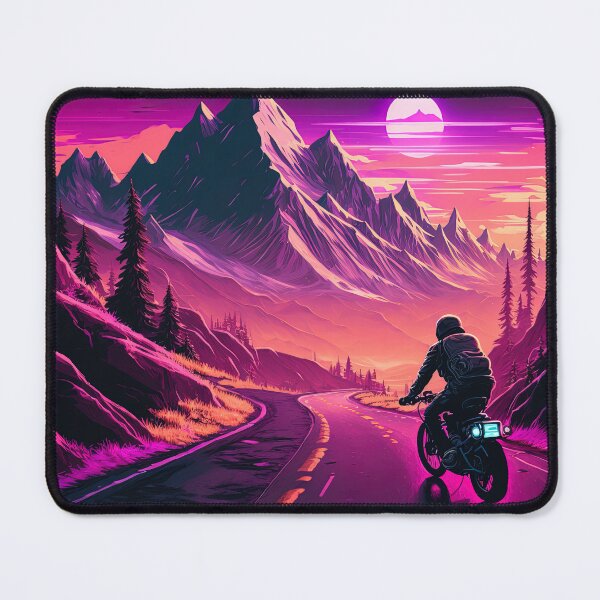 Item preview, lone biker ride on sunset synthwave designed and sold by artyficial-.