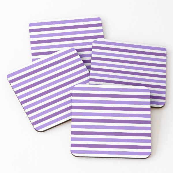 Aperçu de l'œuvre Rayures horizontales violet blanc et lilas créée et vendue par aprilsims.