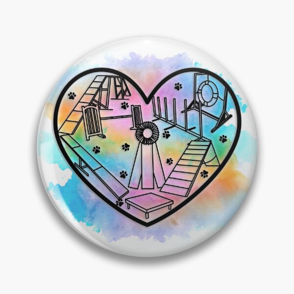 Item preview,  Rainbow Watercolor Agility Heart designed and sold by balti014.