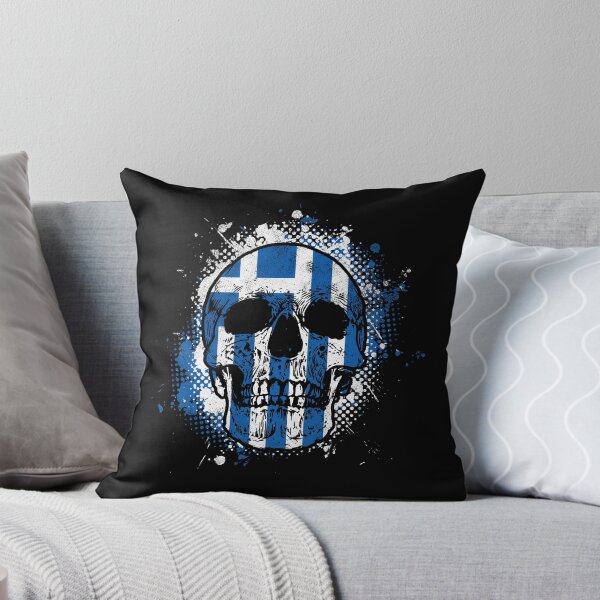 Item preview, Skull with Greek flag designed and sold by Mila1946.