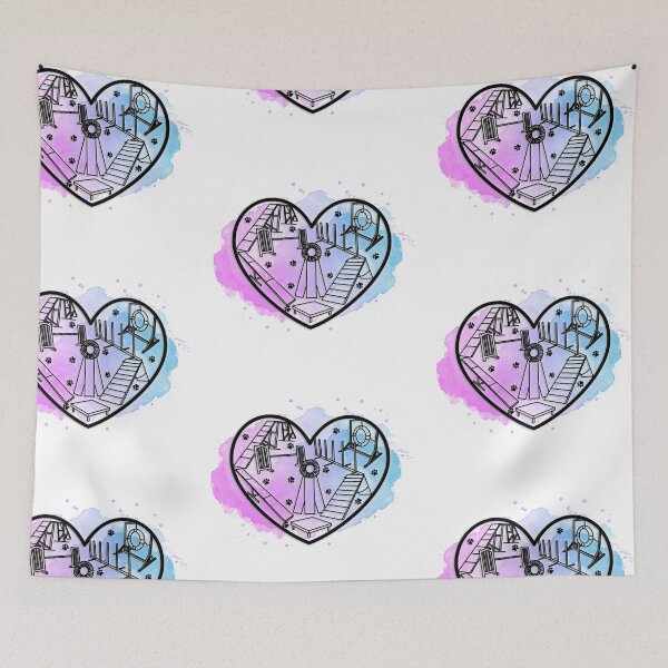 Item preview, Pink and Blue Watercolor Agility Heart designed and sold by balti014.