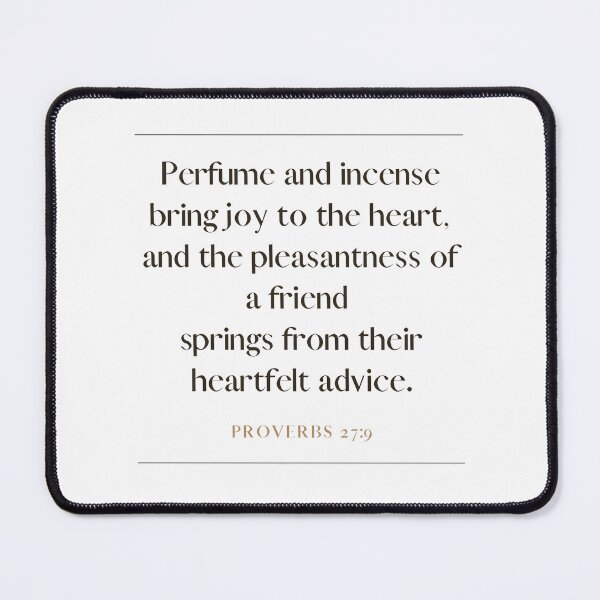 Item preview, Proverbs 27 9 Minimalist Square Bible Verse 27v9 designed and sold by GSquaredDesigns.