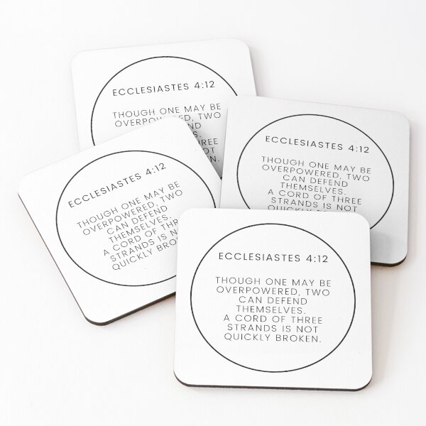 Item preview, Ecclesiastes 4 12 Minimalist Circle Bible Verse 4v12 designed and sold by GSquaredDesigns.