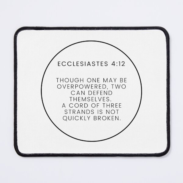 Item preview, Ecclesiastes 4 12 Minimalist Circle Bible Verse 4v12 designed and sold by GSquaredDesigns.