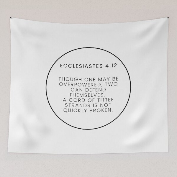 Item preview, Ecclesiastes 4 12 Minimalist Circle Bible Verse 4v12 designed and sold by GSquaredDesigns.