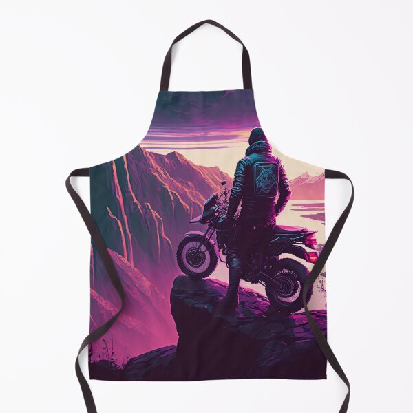 Item preview, Synthwave, A lone biker stops at a scenic overlook 3 synthwave designed and sold by artyficial-.