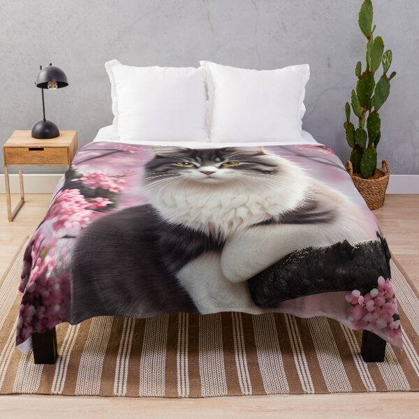 Item preview, Cat in a cherry blossom tree - Modern digital art designed and sold by Ai-michiart.
