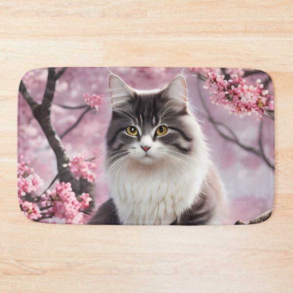 Item preview, Cat in a cherry blossom tree - Modern digital art designed and sold by Ai-michiart.