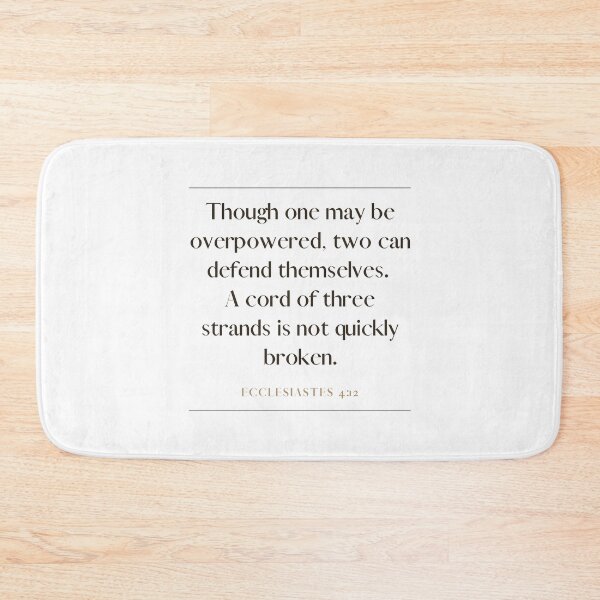 Item preview, Ecclesiastes 4 12 Minimalist Square Bible Verse 4v12 designed and sold by GSquaredDesigns.