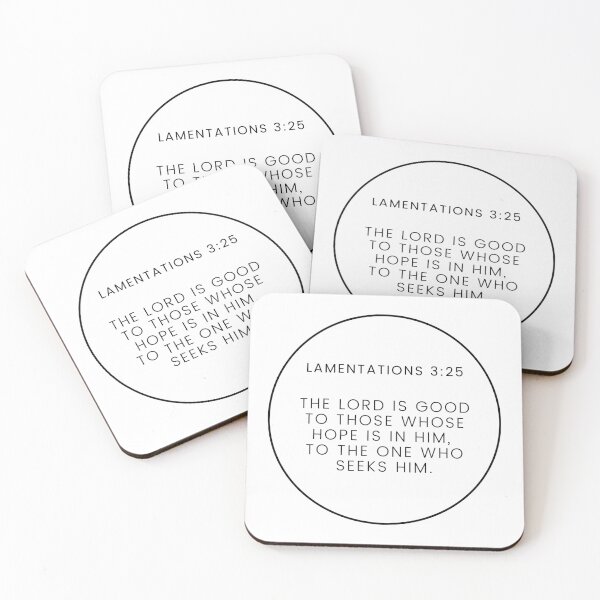 Item preview, Lamentations 3 25 Minimalist Circle Bible Verse 3v25 designed and sold by GSquaredDesigns.