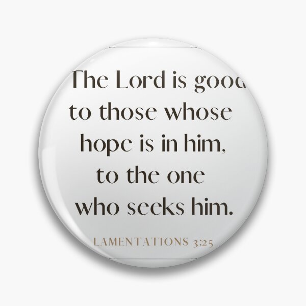 Item preview, Lamentations 3 25 Minimalist Square Bible Verse 3v25 designed and sold by GSquaredDesigns.