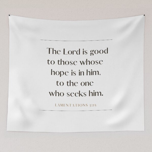 Item preview, Lamentations 3 25 Minimalist Square Bible Verse 3v25 designed and sold by GSquaredDesigns.