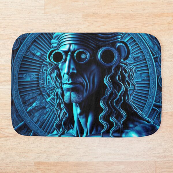 Item preview, Blue Heavy Metal God of War & Rock designed and sold by ArtificialEye.