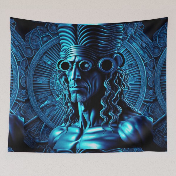 Item preview, Azul Heavy Metal God of War & Rock designed and sold by ArtificialEye.