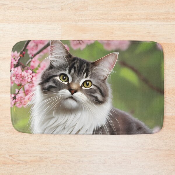 Item preview, Cat in a cherry blossom tree - Modern digital art designed and sold by Ai-michiart.