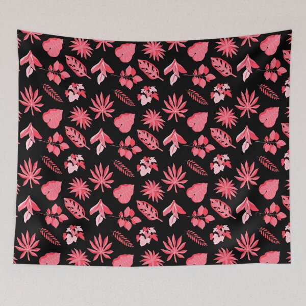 Item preview,  Flowers with leaves on a black background designed and sold by Olha Volokhova.