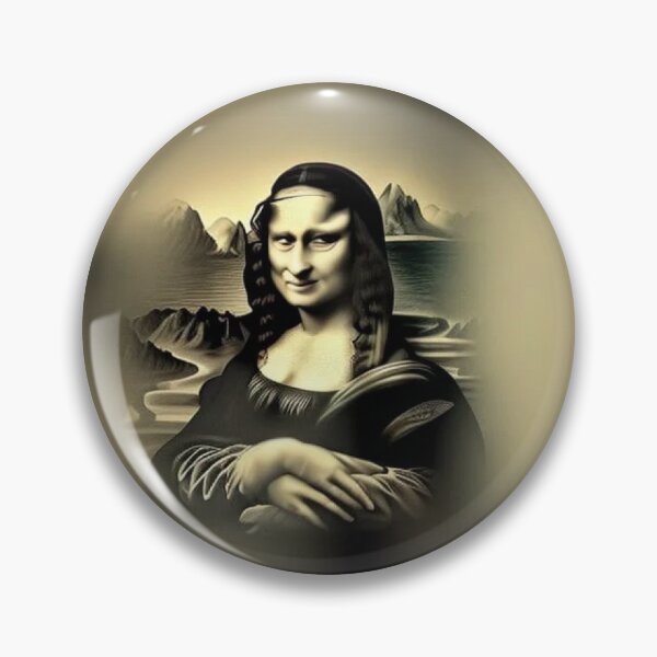 Item preview, Mona Lisa (Ugly AI black and white portrait) designed and sold by UglyAIArtwork.