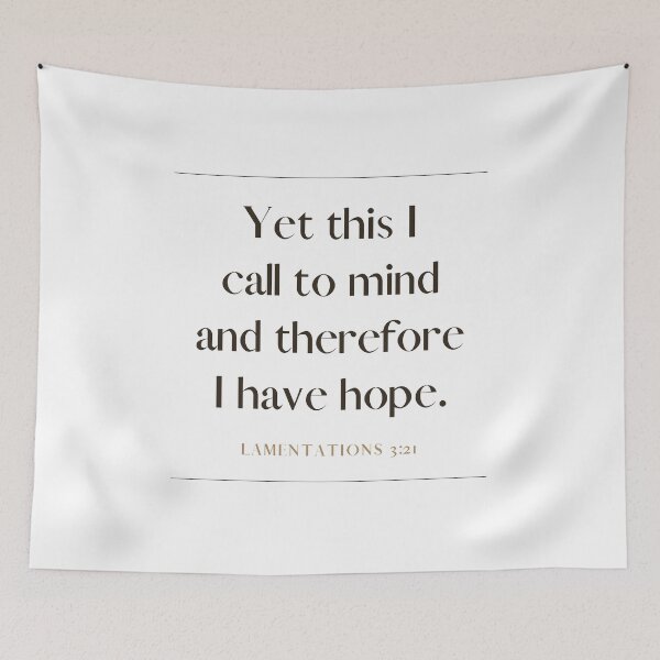 Item preview, Lamentations 3 21 Minimalist Square Bible Verse 3v21 designed and sold by GSquaredDesigns.