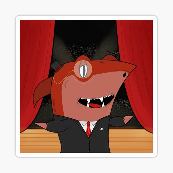 Mr Sharky at the Oscars Sticker