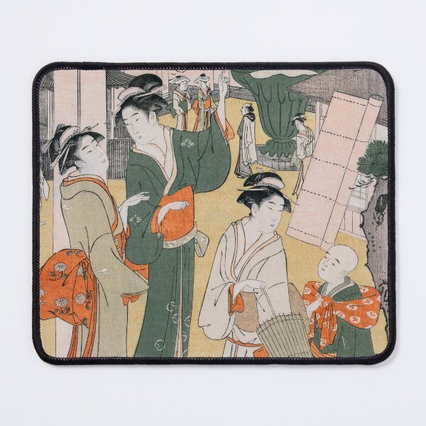 Item preview, Women Resting in the Votive Picture Hall - Chobunsai Eishi designed and sold by LeiWeiss.