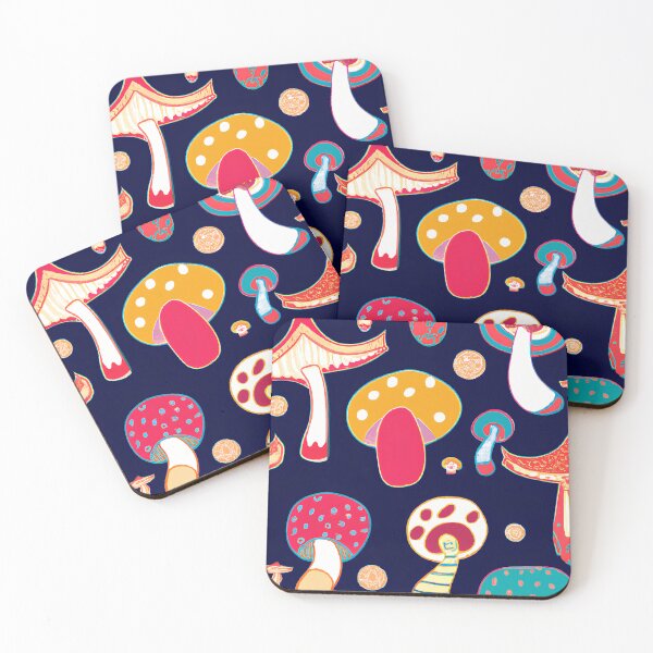 Item preview, Painted colorful psychedelic acid mushrooms designed and sold by HappyTrippy.
